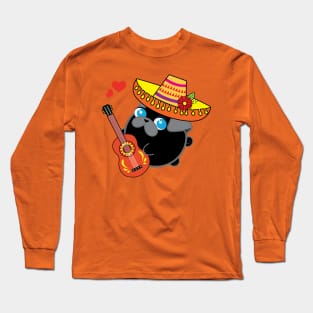 Poopy the Pug Puppy - Day of the Dead Long Sleeve T-Shirt